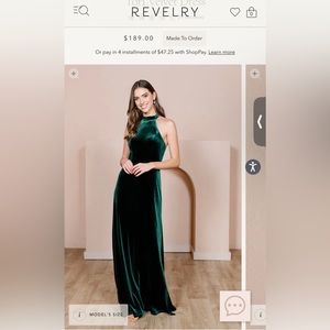 Revelry Tori Classic Emerald Bridesmaid Dress